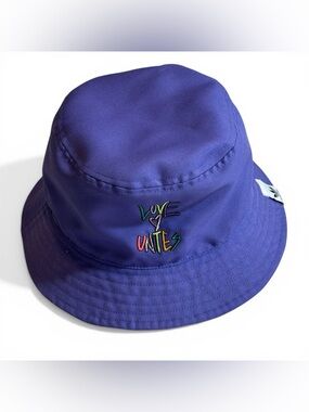 Adidas Pride Love Unites Reversible Bucket Hat Cap Multicolor Purple Adult Size